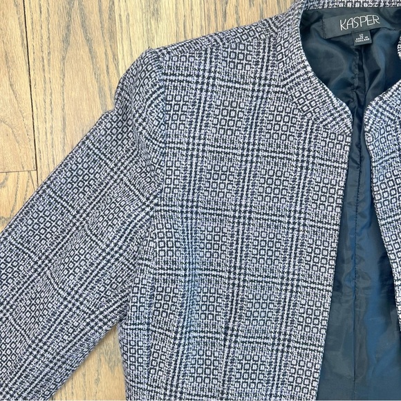 Kasper Vintage Women’s Wool Polyester Blend Blazer with Pockets Size 12 - Picture 6 of 14